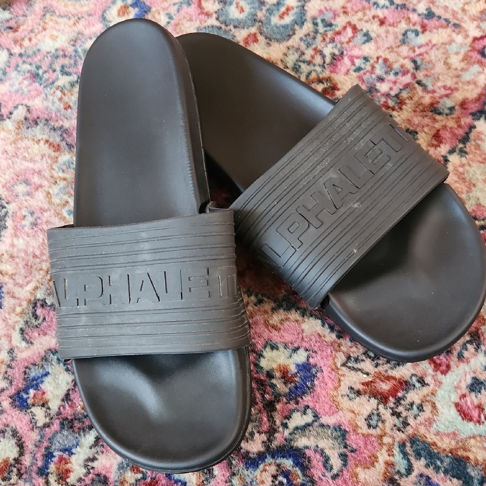 3/$20 Alphalete Black Slide Sandals